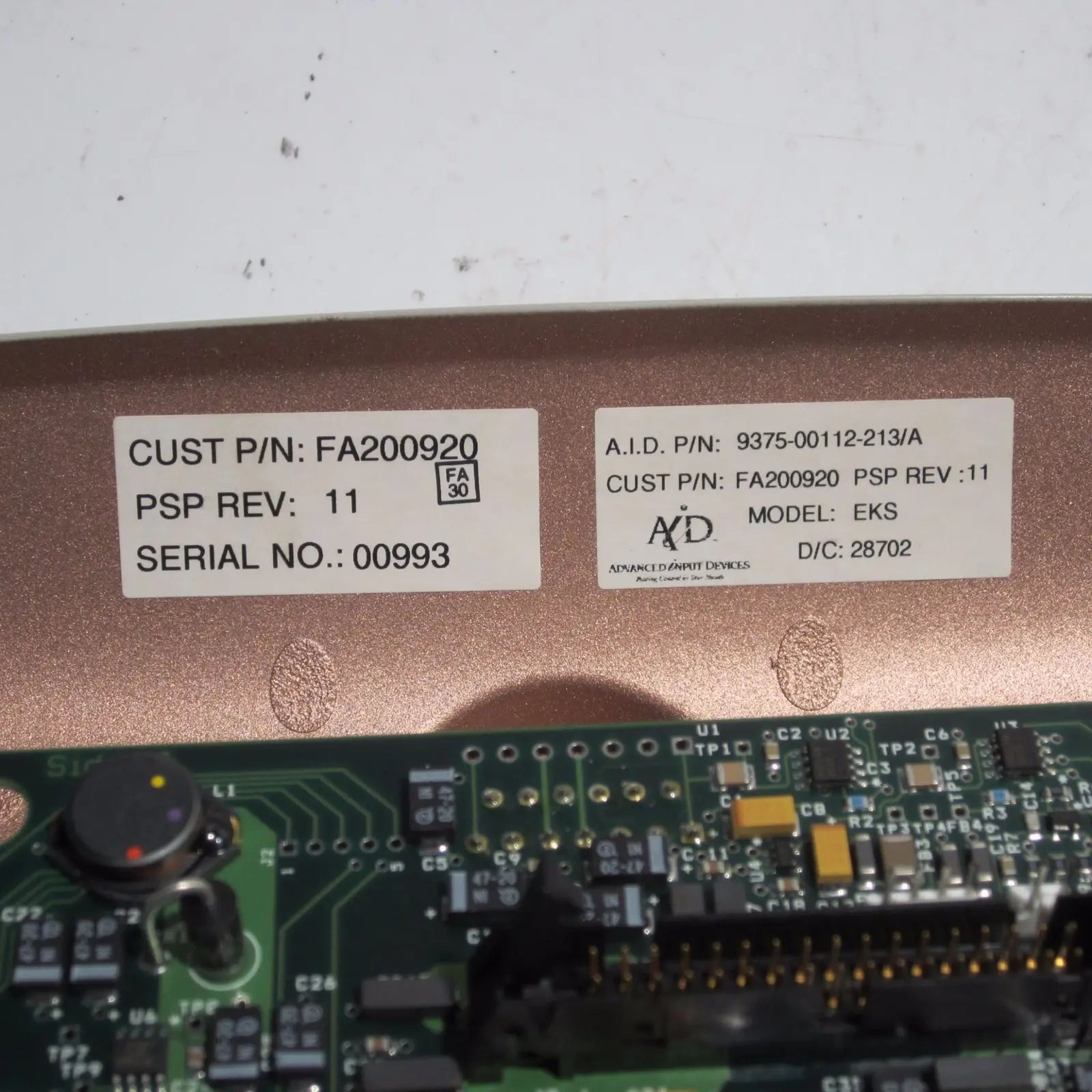 GE KEYBOARD/CONTROL PANEL ASSEMBLY FOR VIVID 7 ULTRASOUND MACHINE -