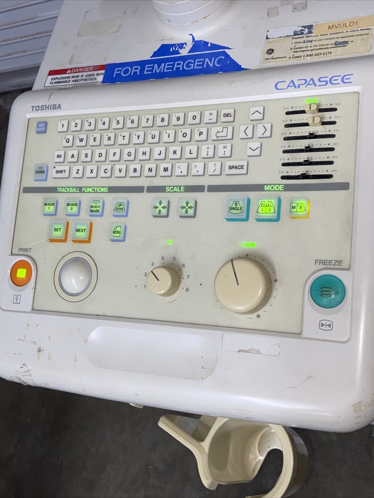 Toshiba Capasee Medical Diagnostic Ultrasound System Version 2.12 ￼ DIAGNOSTIC ULTRASOUND MACHINES FOR SALE