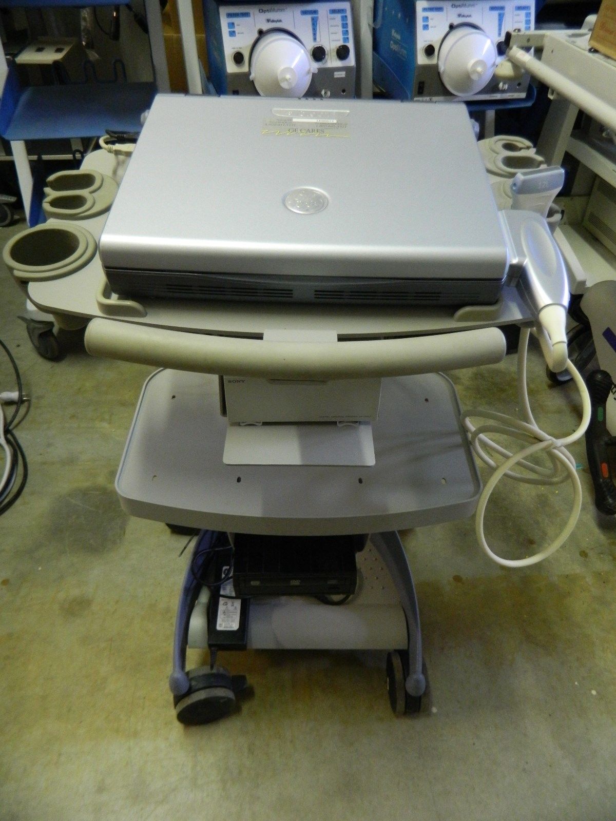 2007 GE Logiq E Portable Ultrasound w/12L Probe& Work Cart *Tested DIAGNOSTIC ULTRASOUND MACHINES FOR SALE