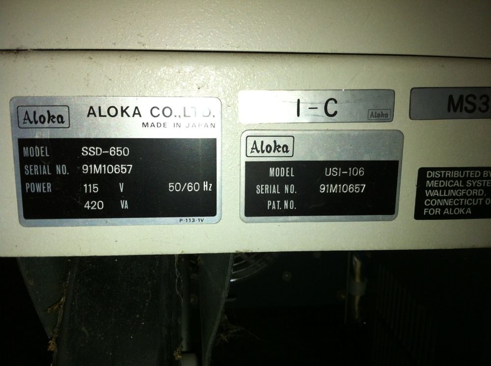 COROMETRICS ALOKA SSD-650 ULTRASOUND USI-108 SSZ-111, 5MHZ 7.5MHZ Probes Printer DIAGNOSTIC ULTRASOUND MACHINES FOR SALE