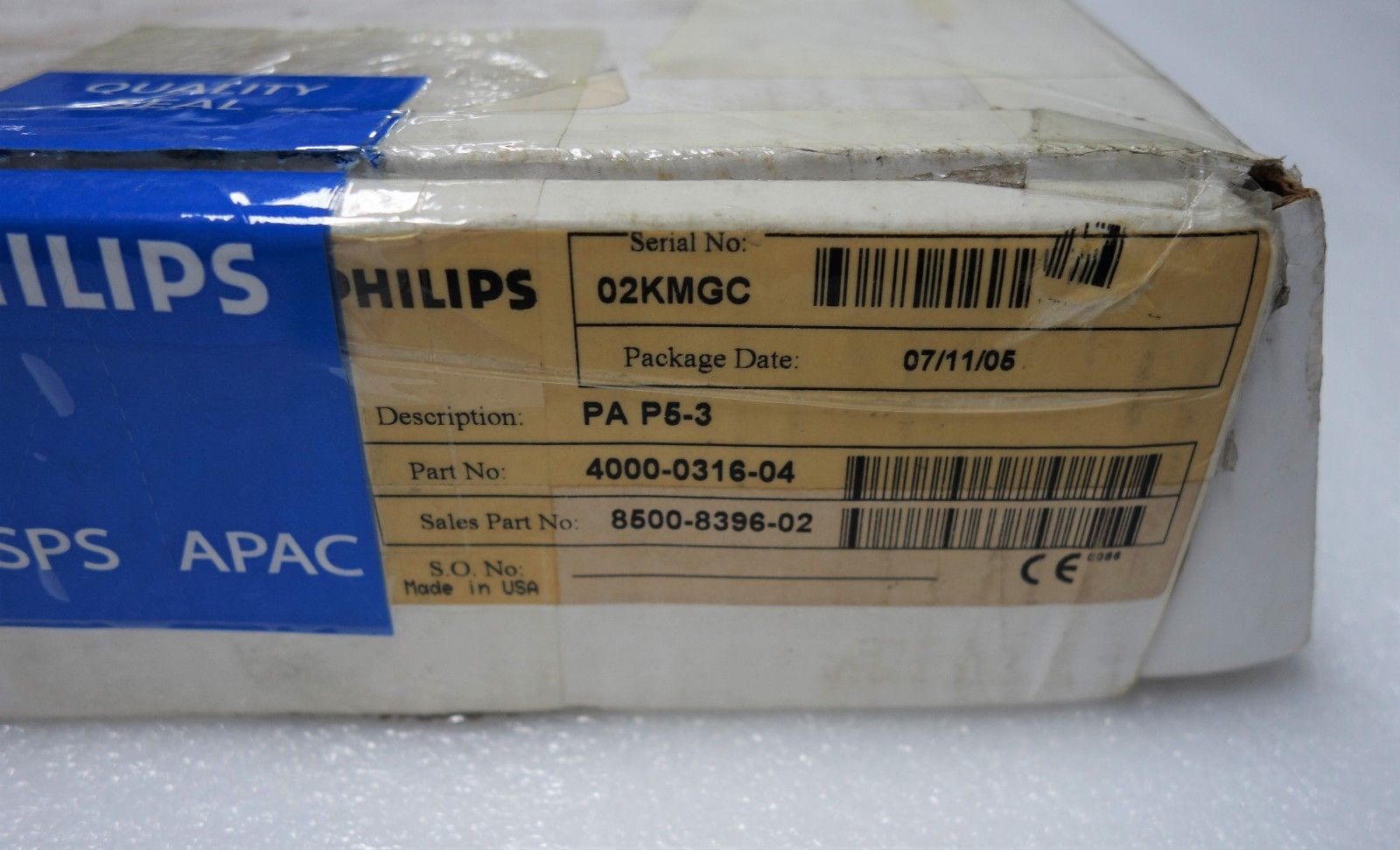 PHILIPS PA P5-3 CARDIAC ULTRASOUND TRANSDUCER PROBE PHASED ARRAY 4000-0316-04 DIAGNOSTIC ULTRASOUND MACHINES FOR SALE