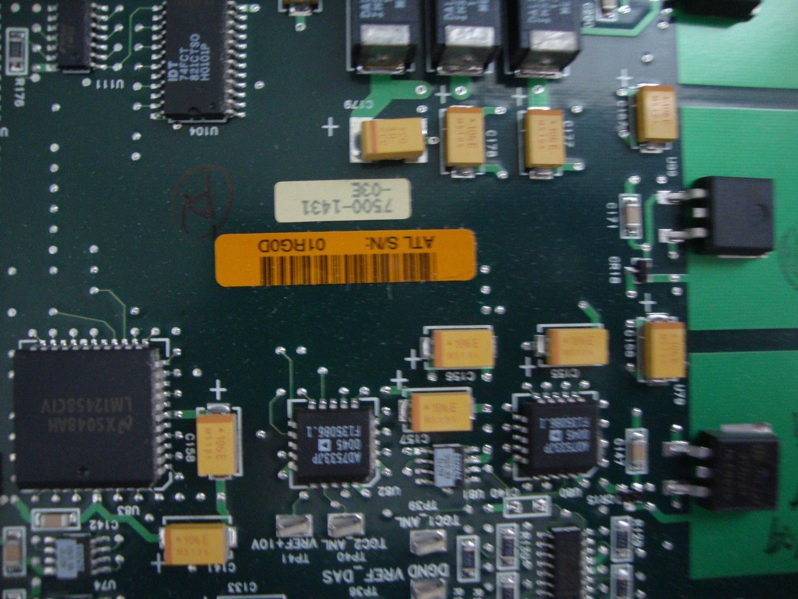 closeup of motherboard